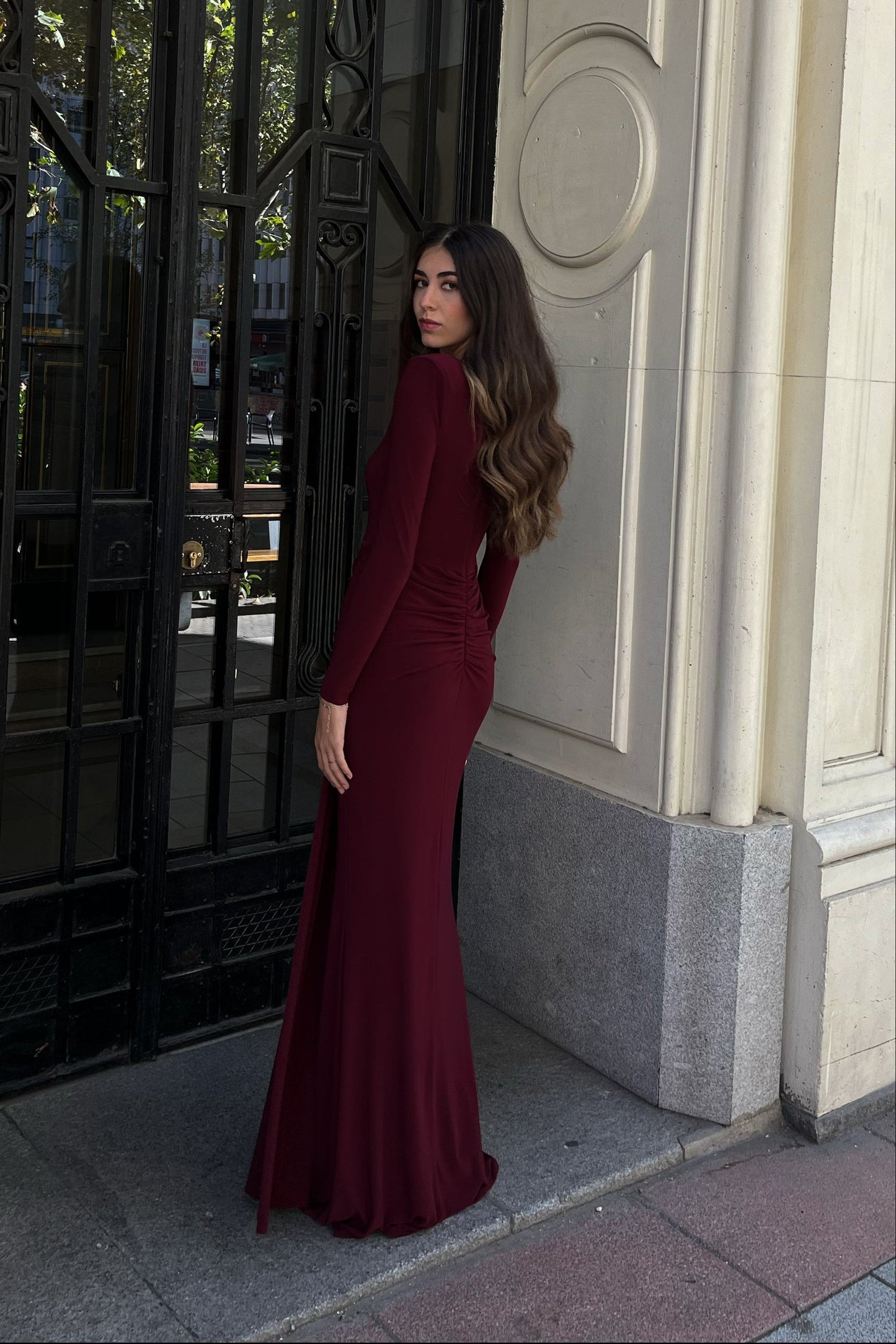 Vestido Audrey Burdeos Oscuro