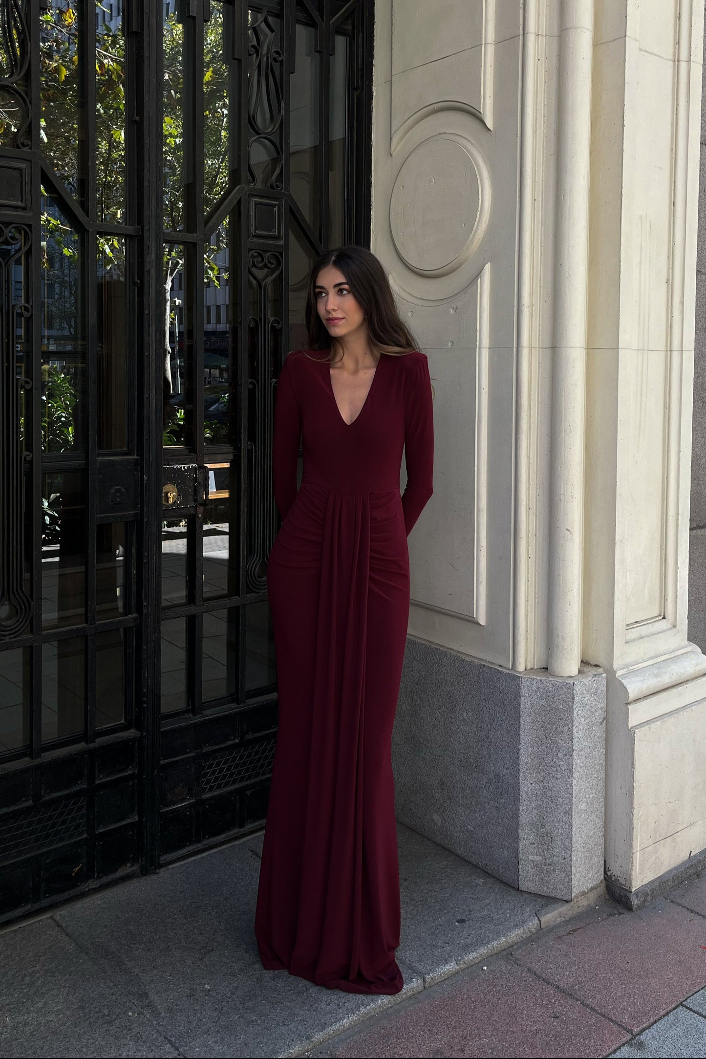Vestido Audrey Burdeos Oscuro
