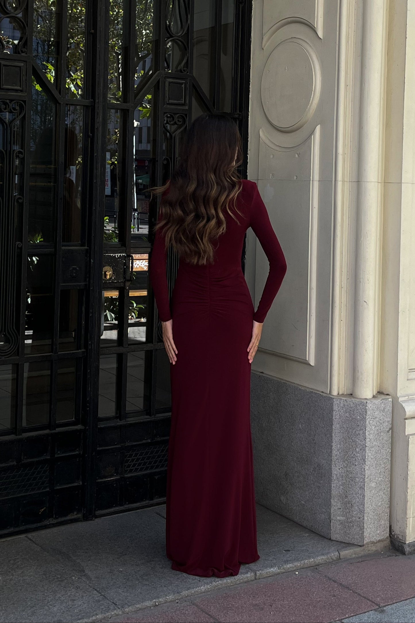 Vestido Audrey Burdeos Oscuro