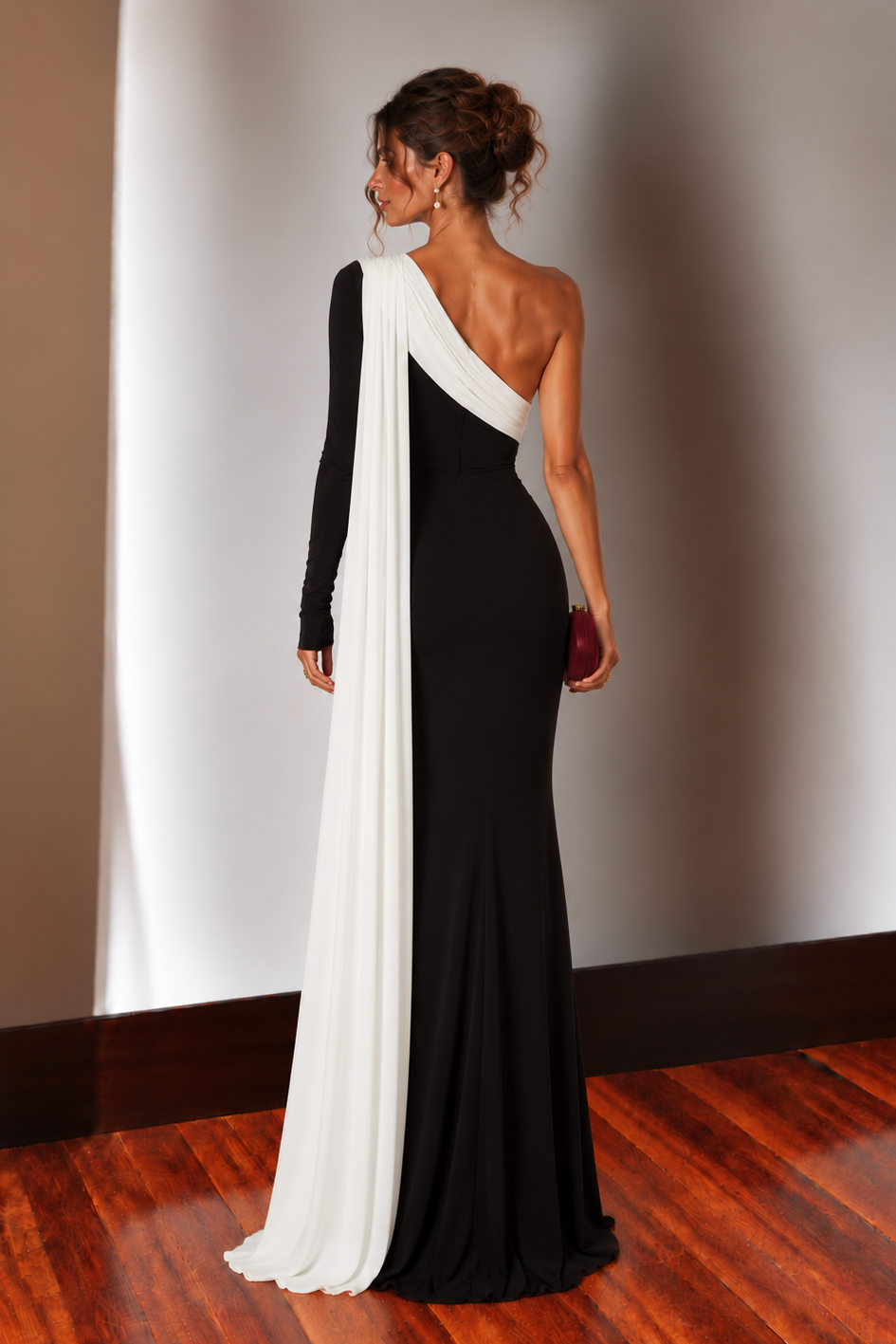 Vestido Elvira Blanco y Negro