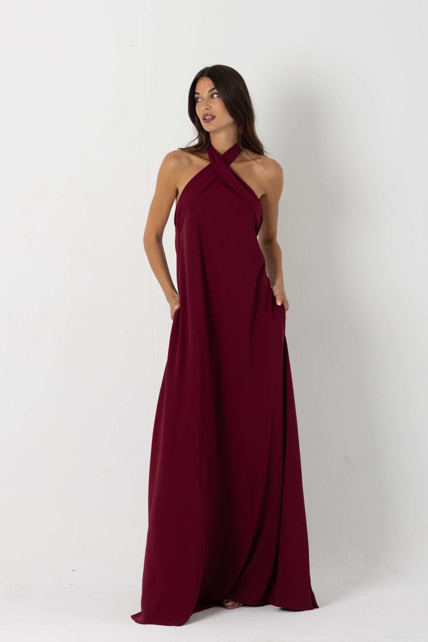 Syrah Burgundy Dress