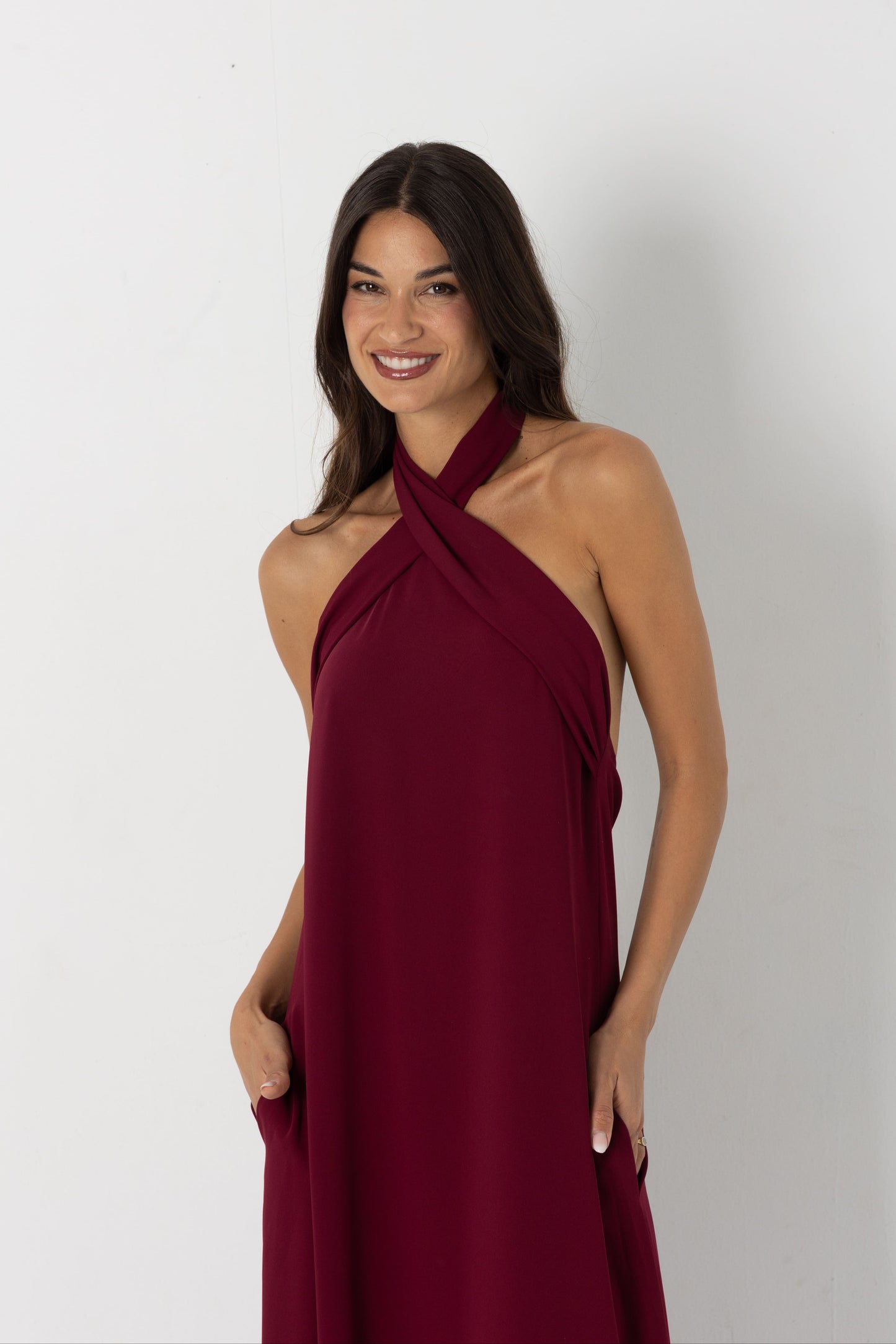 Syrah Burgundy Dress