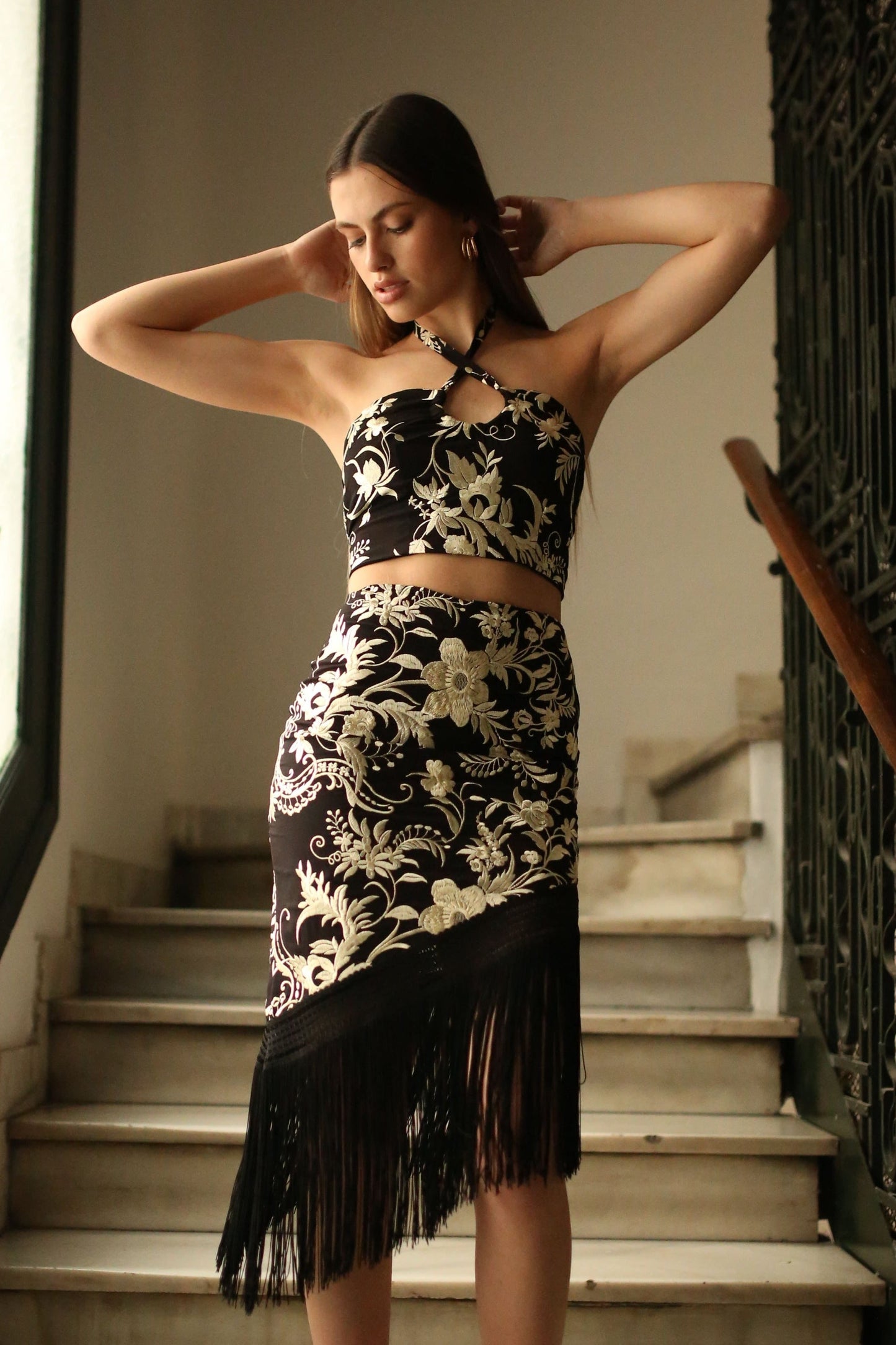Azahara Embroidered Two Pieces Set