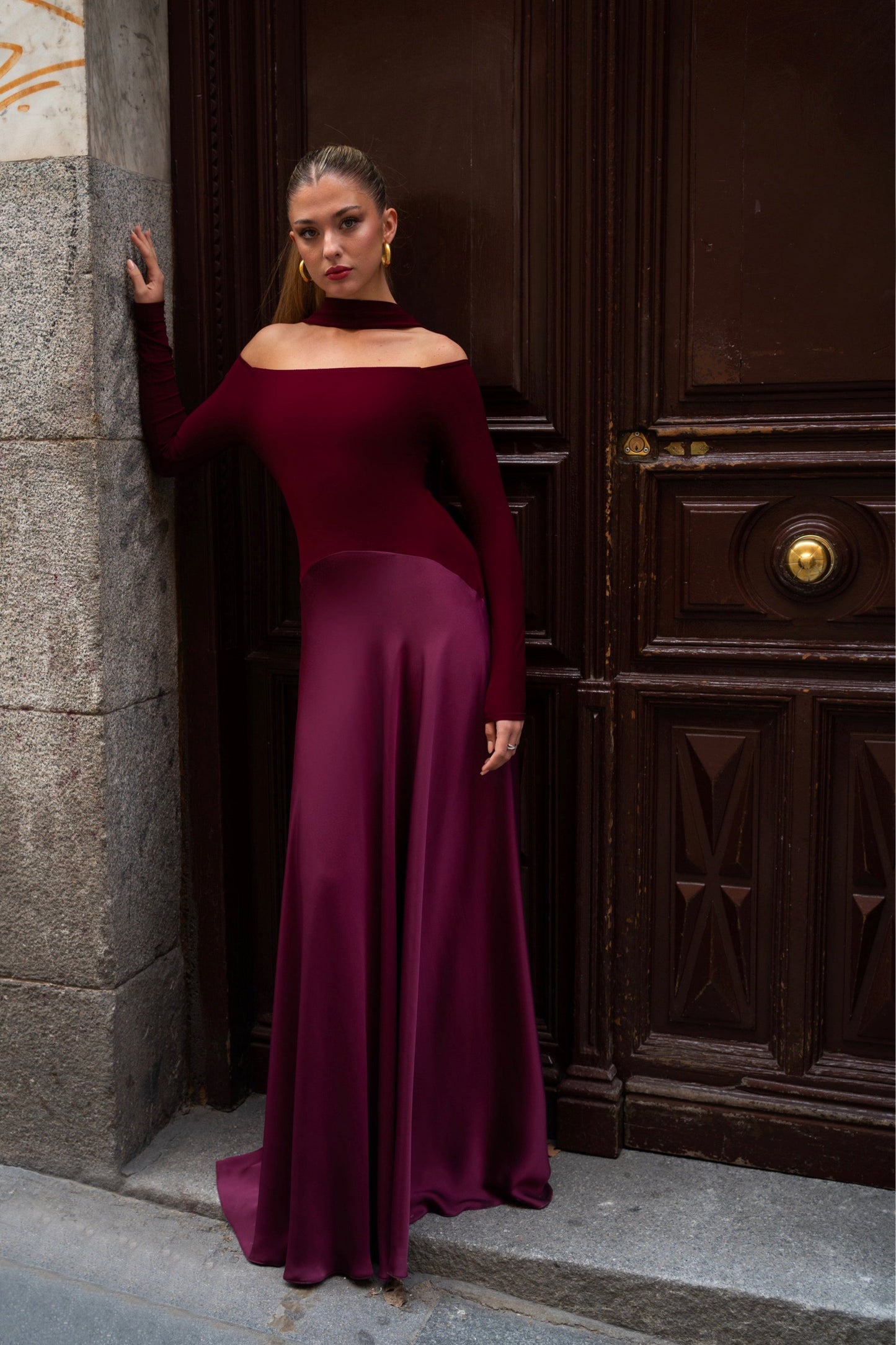Vestido Gema Burdeos