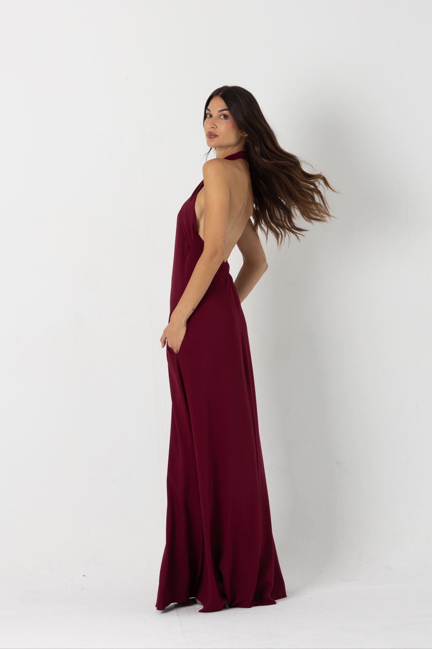 Syrah Burgundy Dress