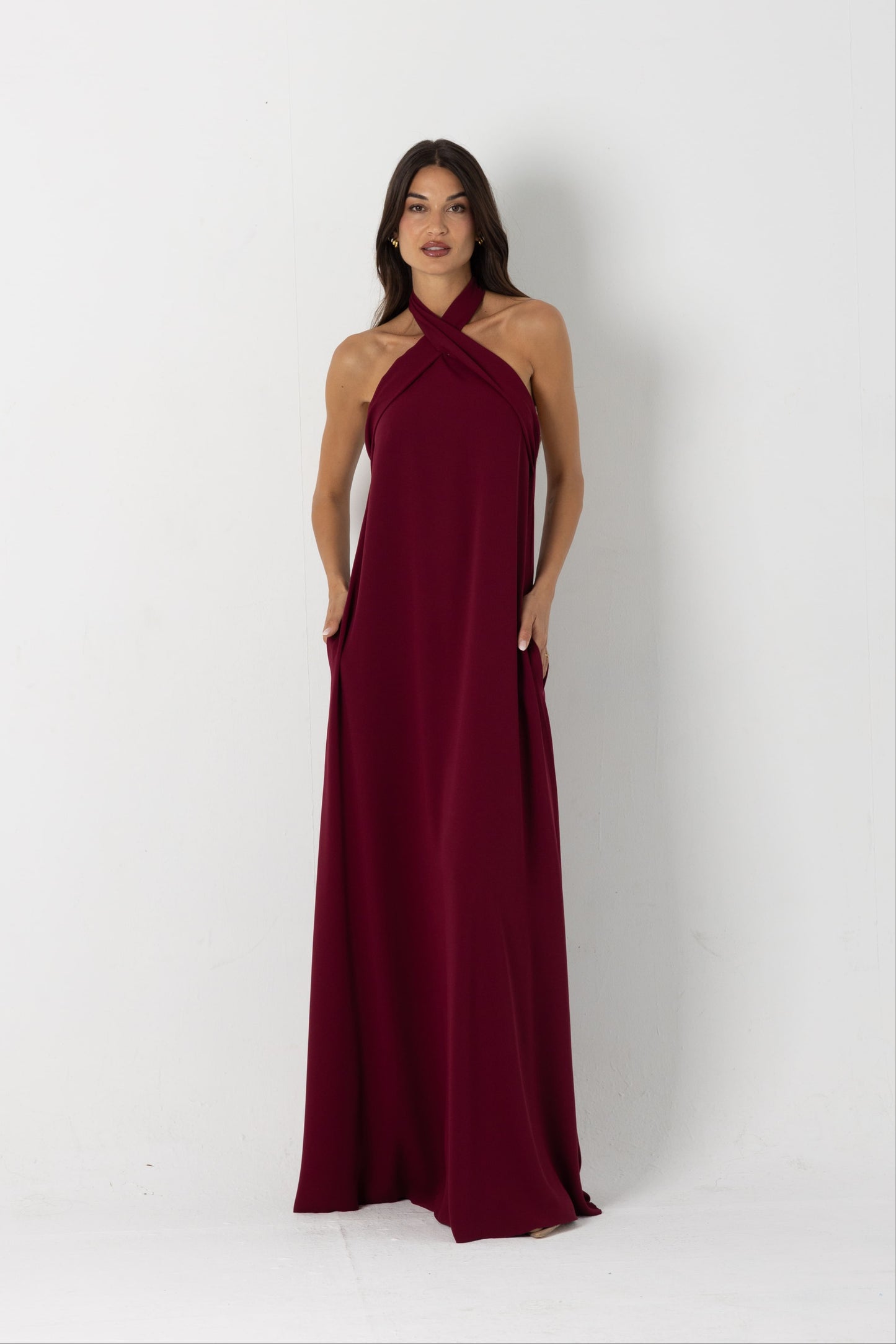 Syrah Burgundy Dress