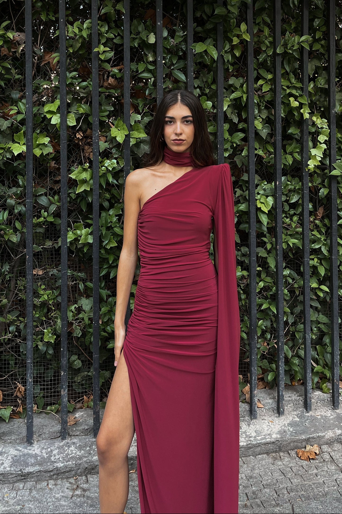 Vestido Sophia Burdeos Claro