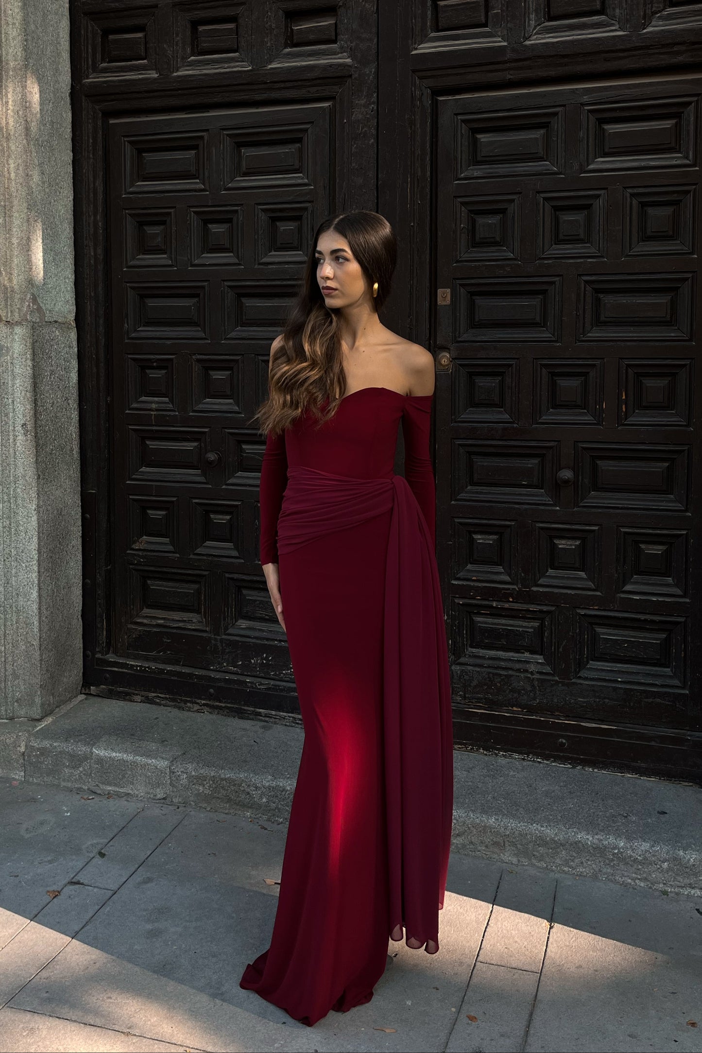 Marilyn Burgundy Dress