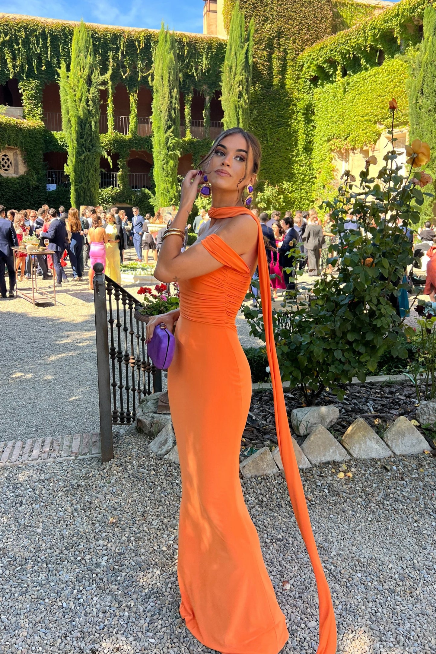 Vestido Jaspe Naranja