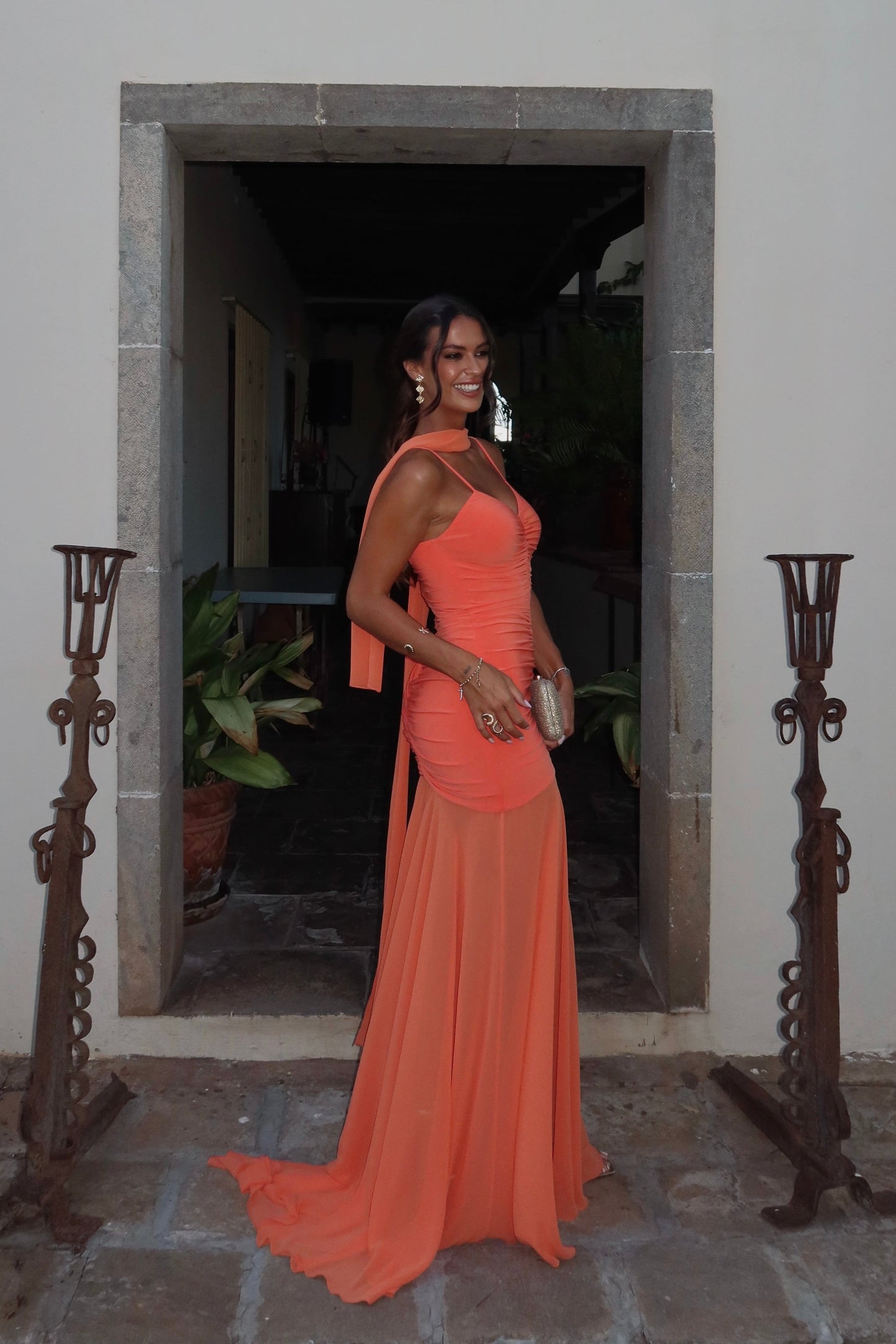 Isola Orange Dress