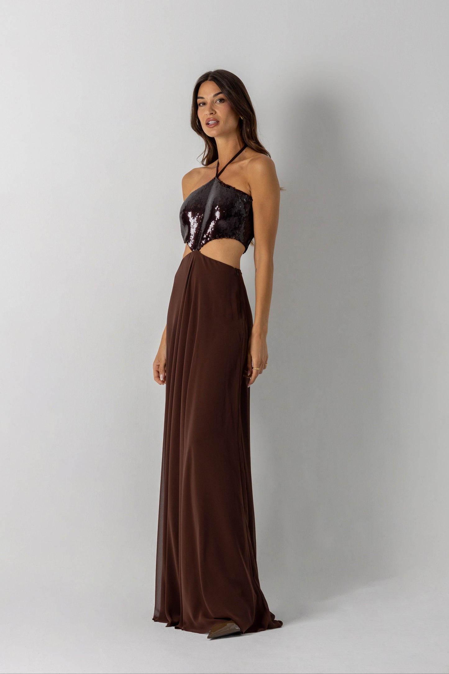 Vestido Chiara Marrón Chocolate