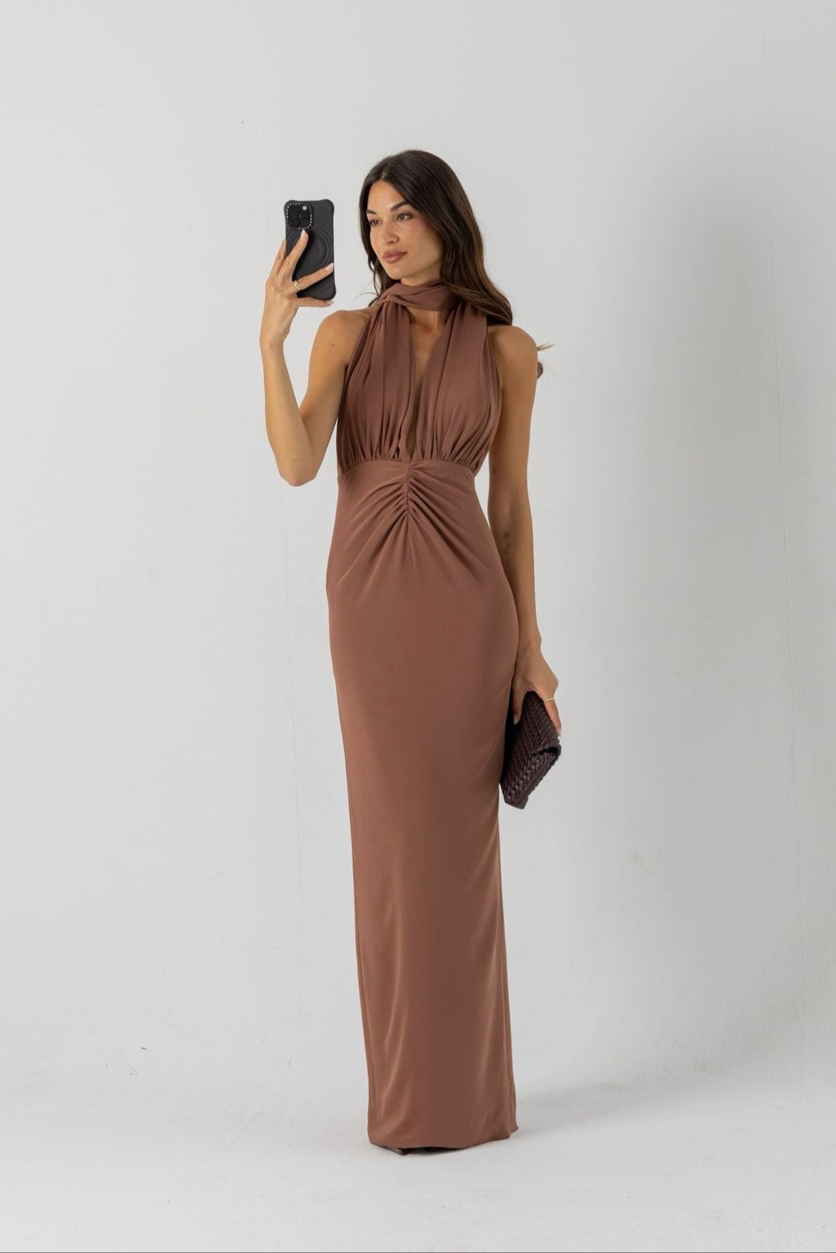 Vestido Terracota Mocha Mousse