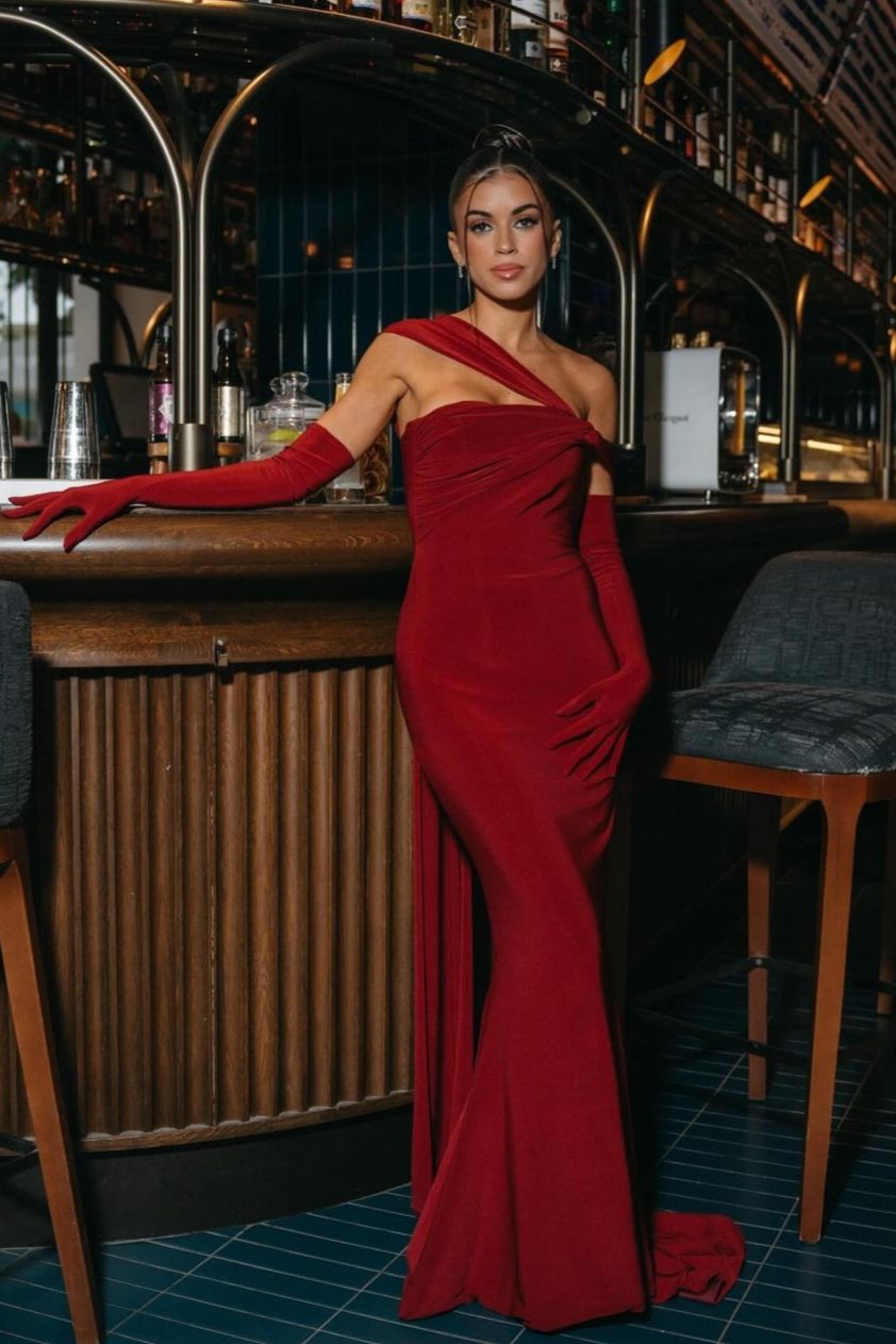 Vestido Peonia Burdeos