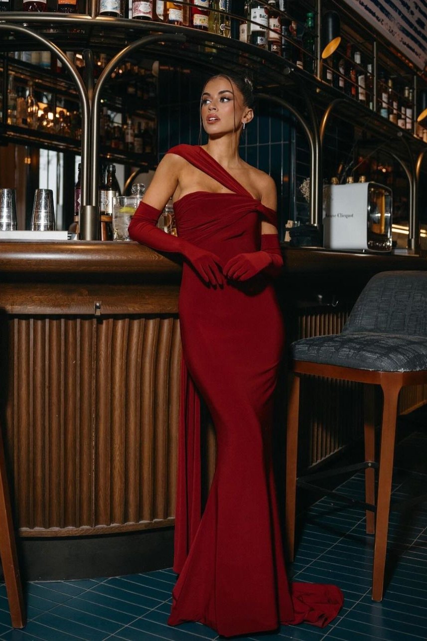 Vestido Peonia Burdeos