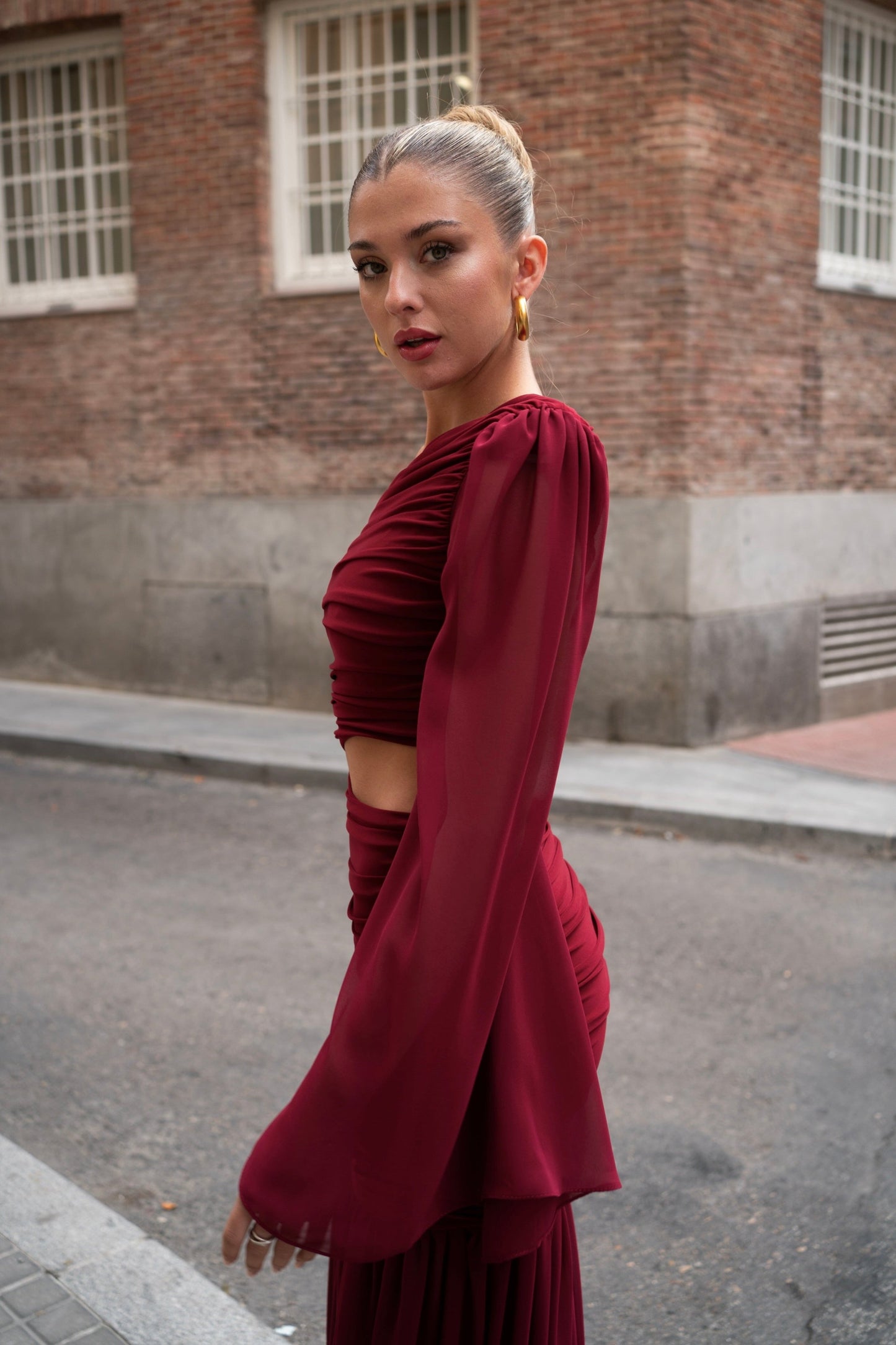 Vestido Ámbar Burdeos