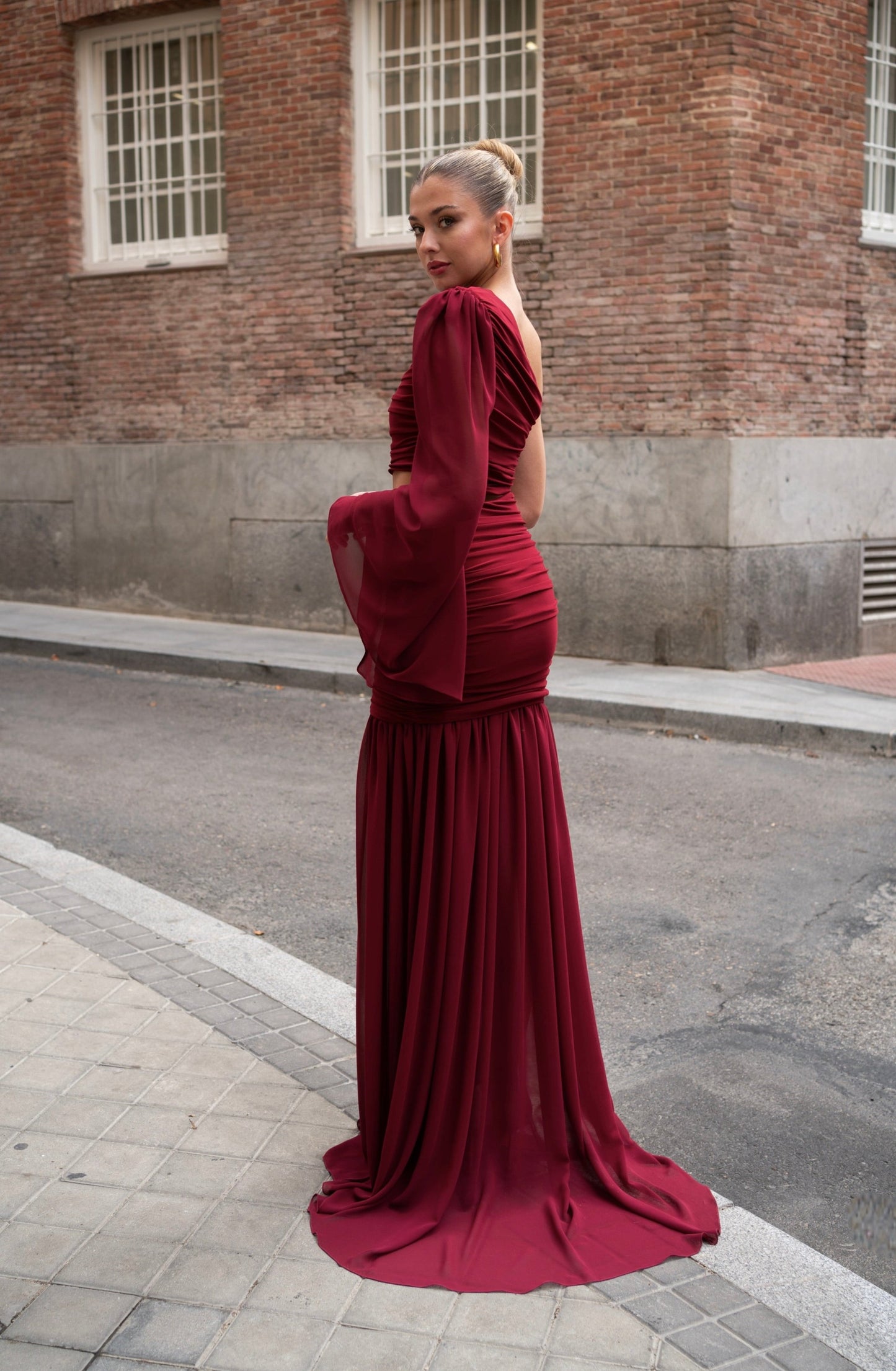 Vestido Ámbar Burdeos