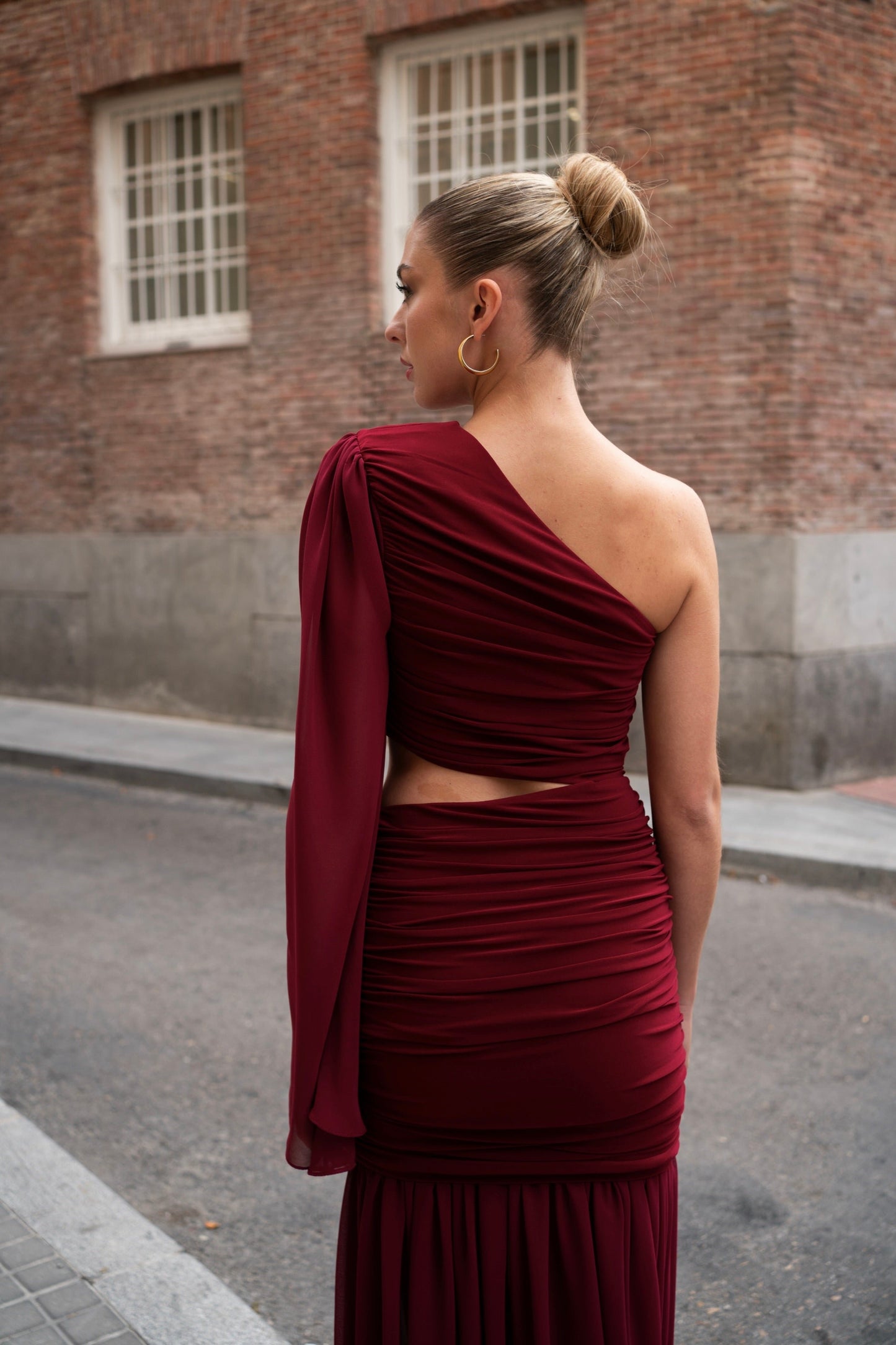 Vestido Ámbar Burdeos