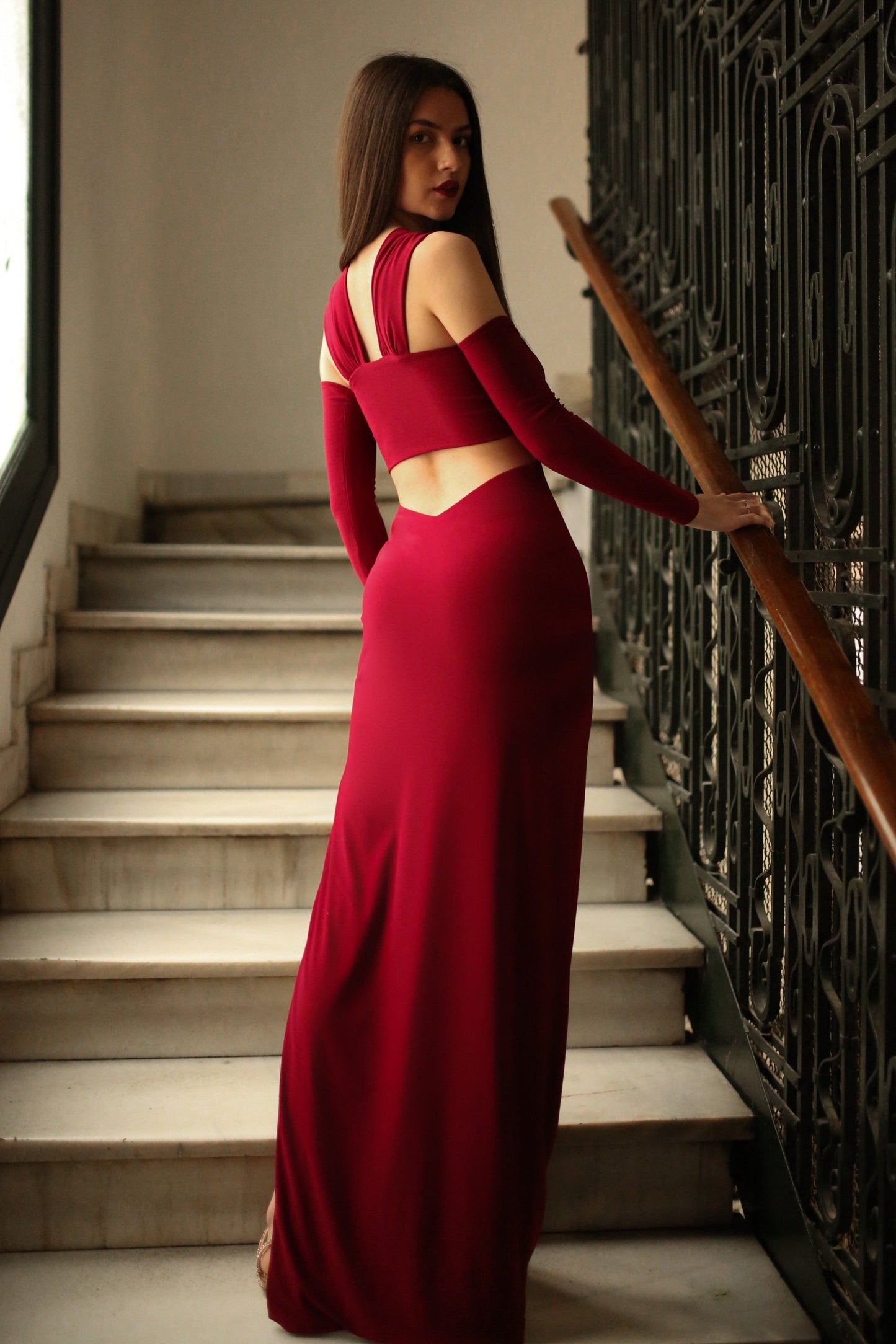 Vestido Kalmia Burdeos