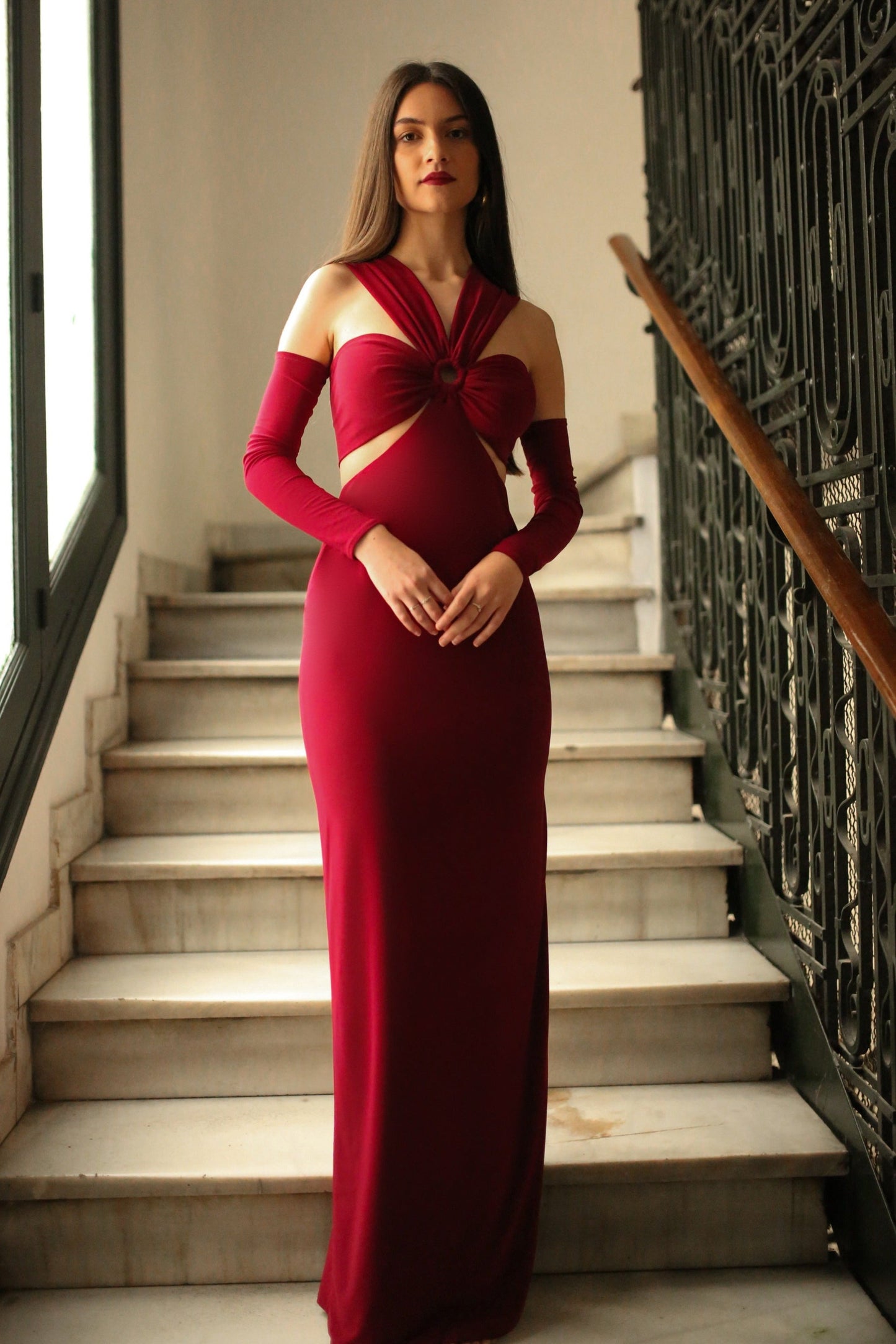 Vestido Kalmia Burdeos