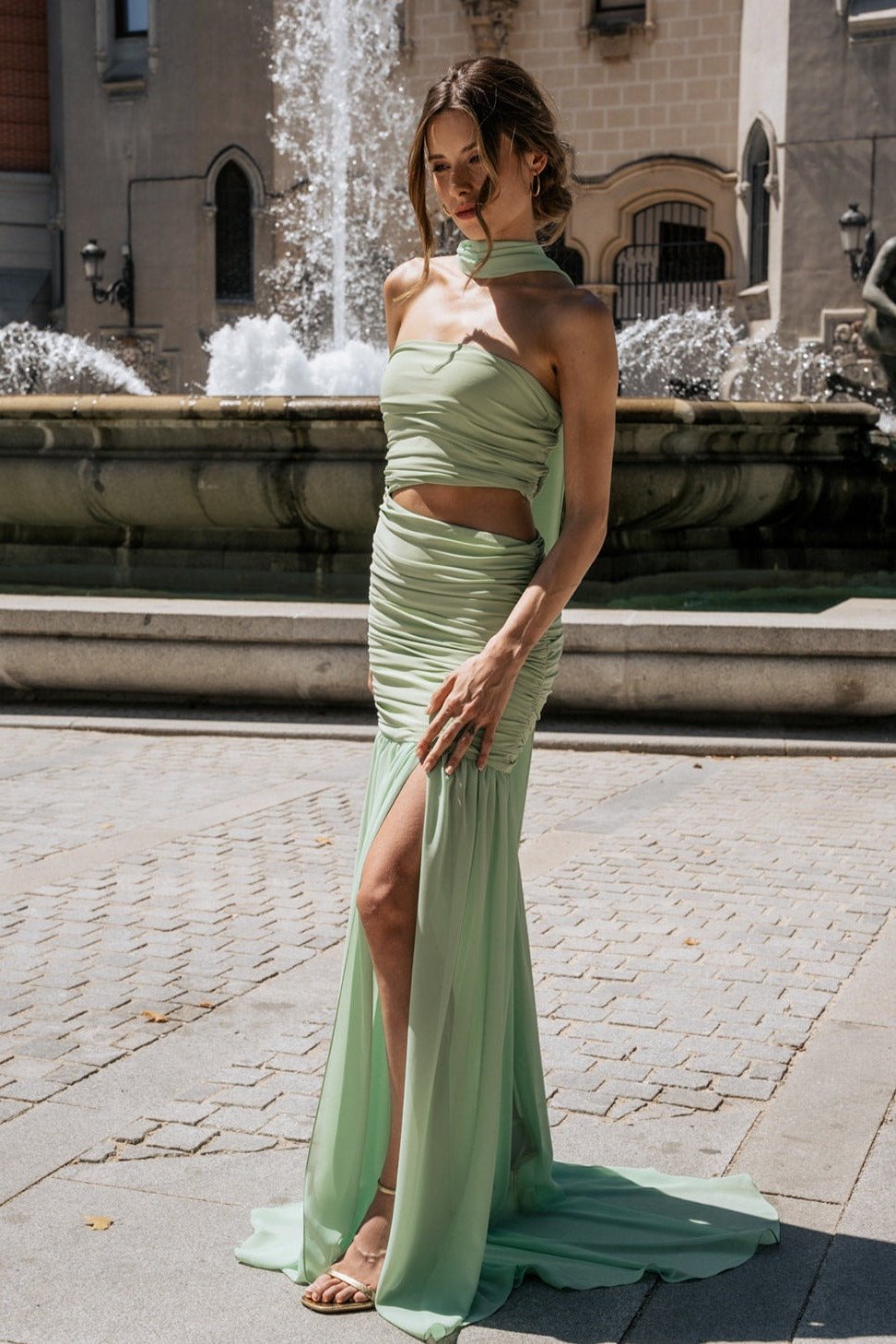 Vestido Ámbar Verde Menta
