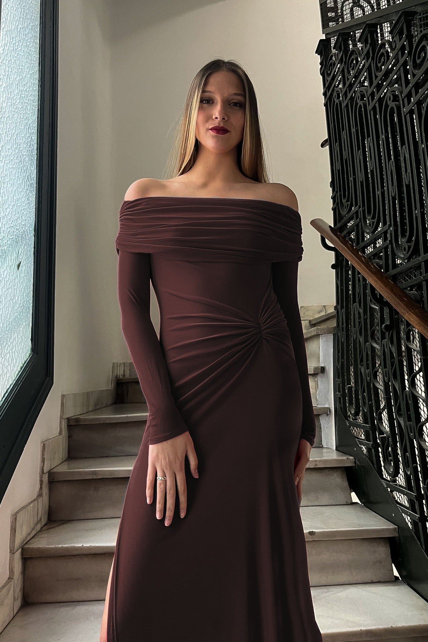 Vestido Camelia Marrón
