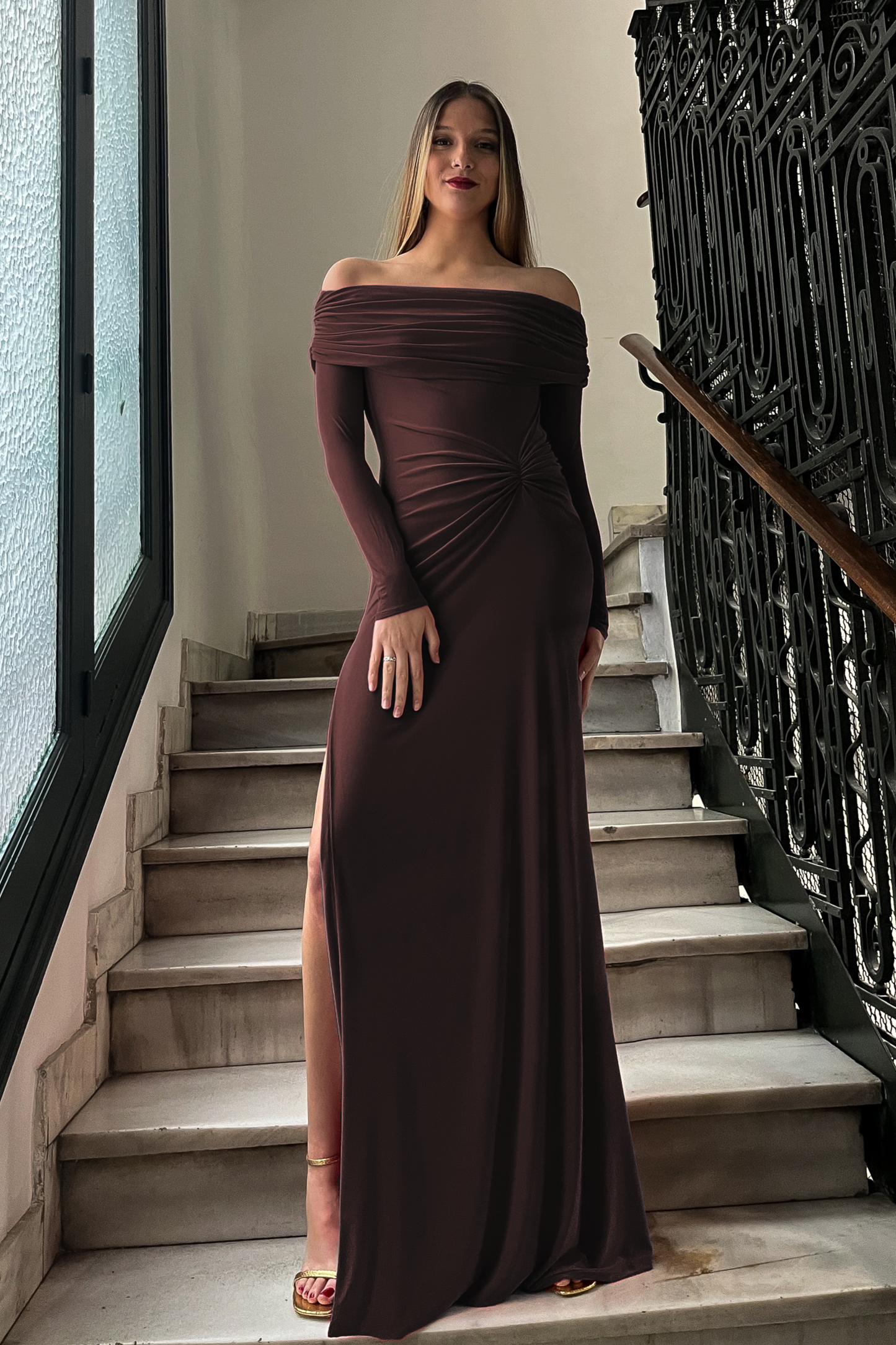 Vestido Camelia Marrón