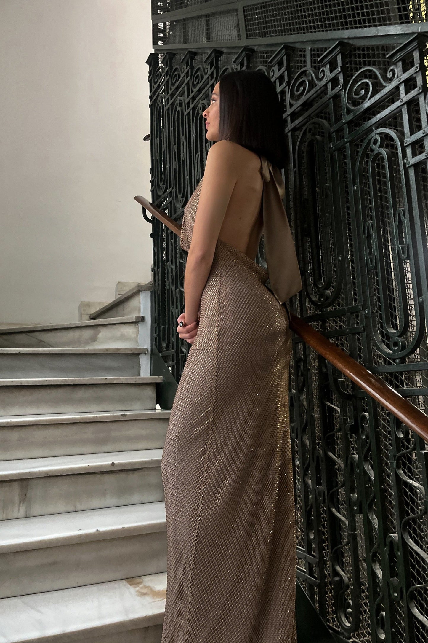 Vestido Kentia Dorado