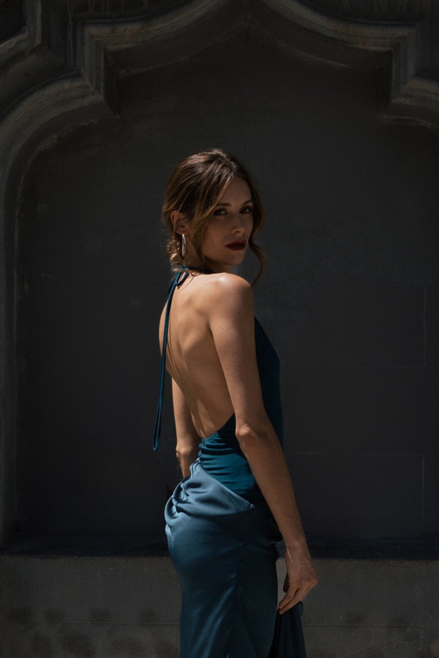 Vestido Agatha Verde Petróleo