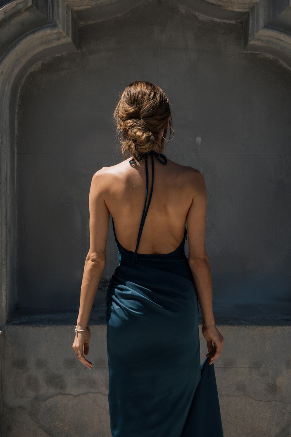 Vestido Agatha Verde Petróleo