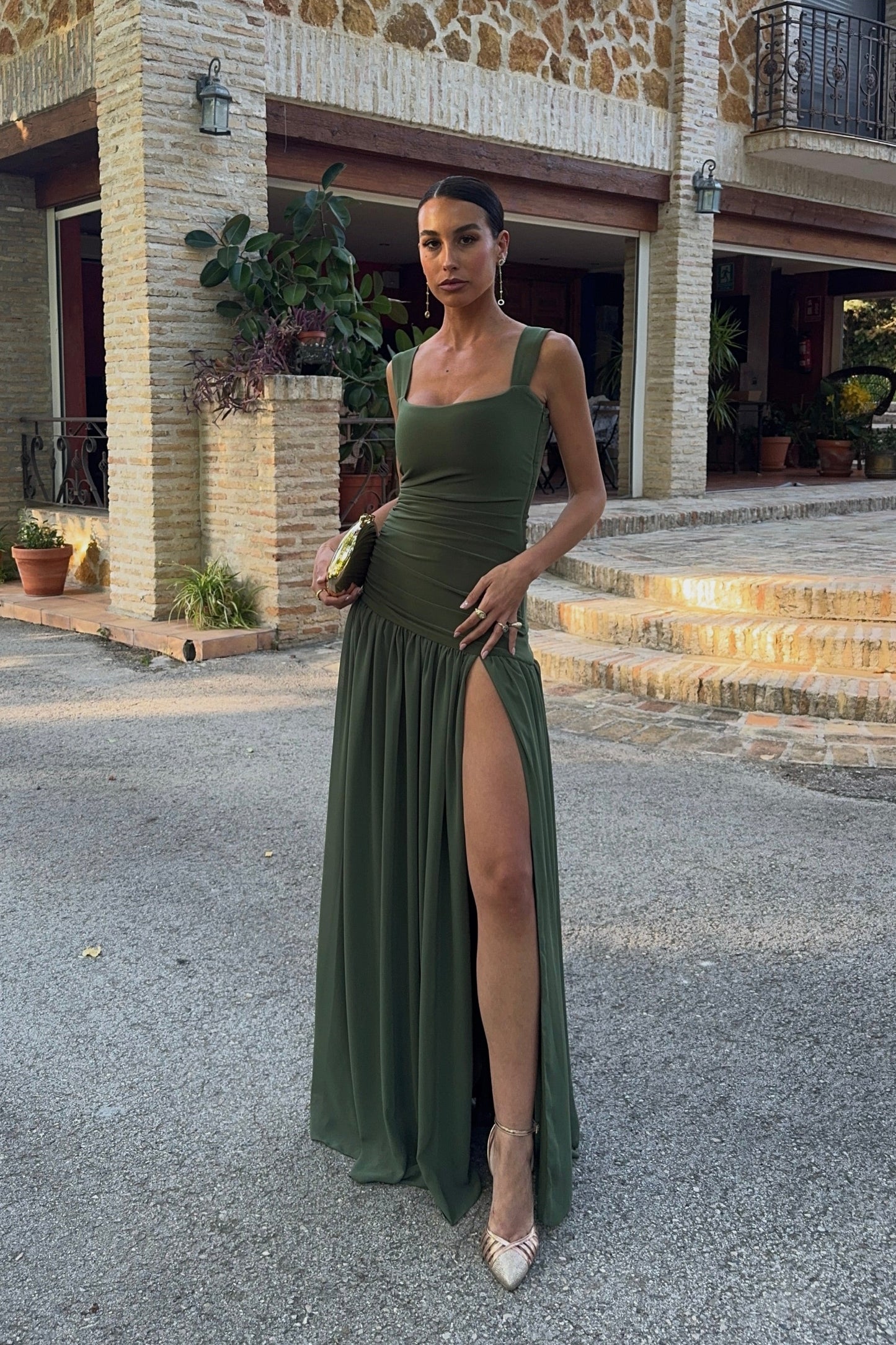 Vestido Lina Caqui