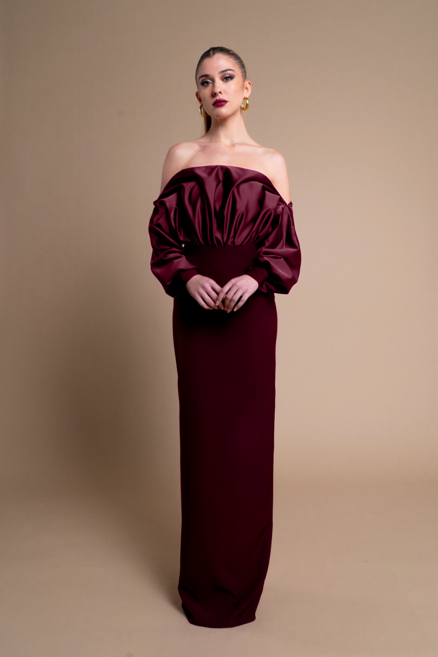 Vestido Nayade Burdeos