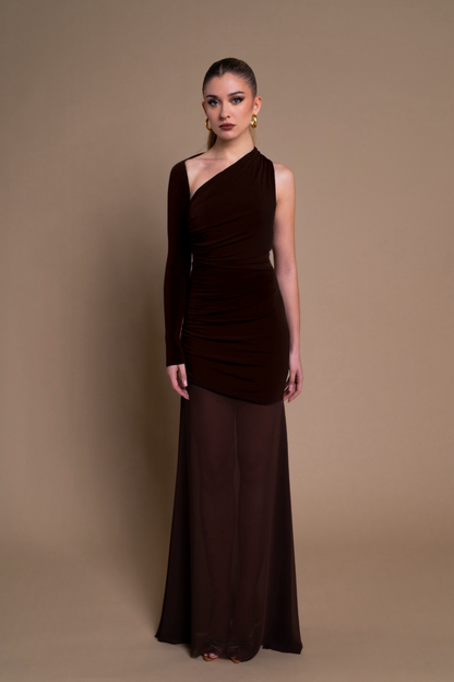 Vestido Íside Marrón Chocolate