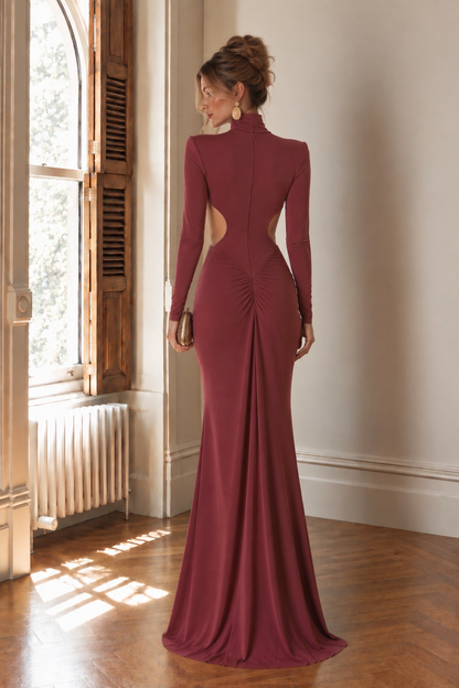 Vestido Elisa Burdeos Rosa