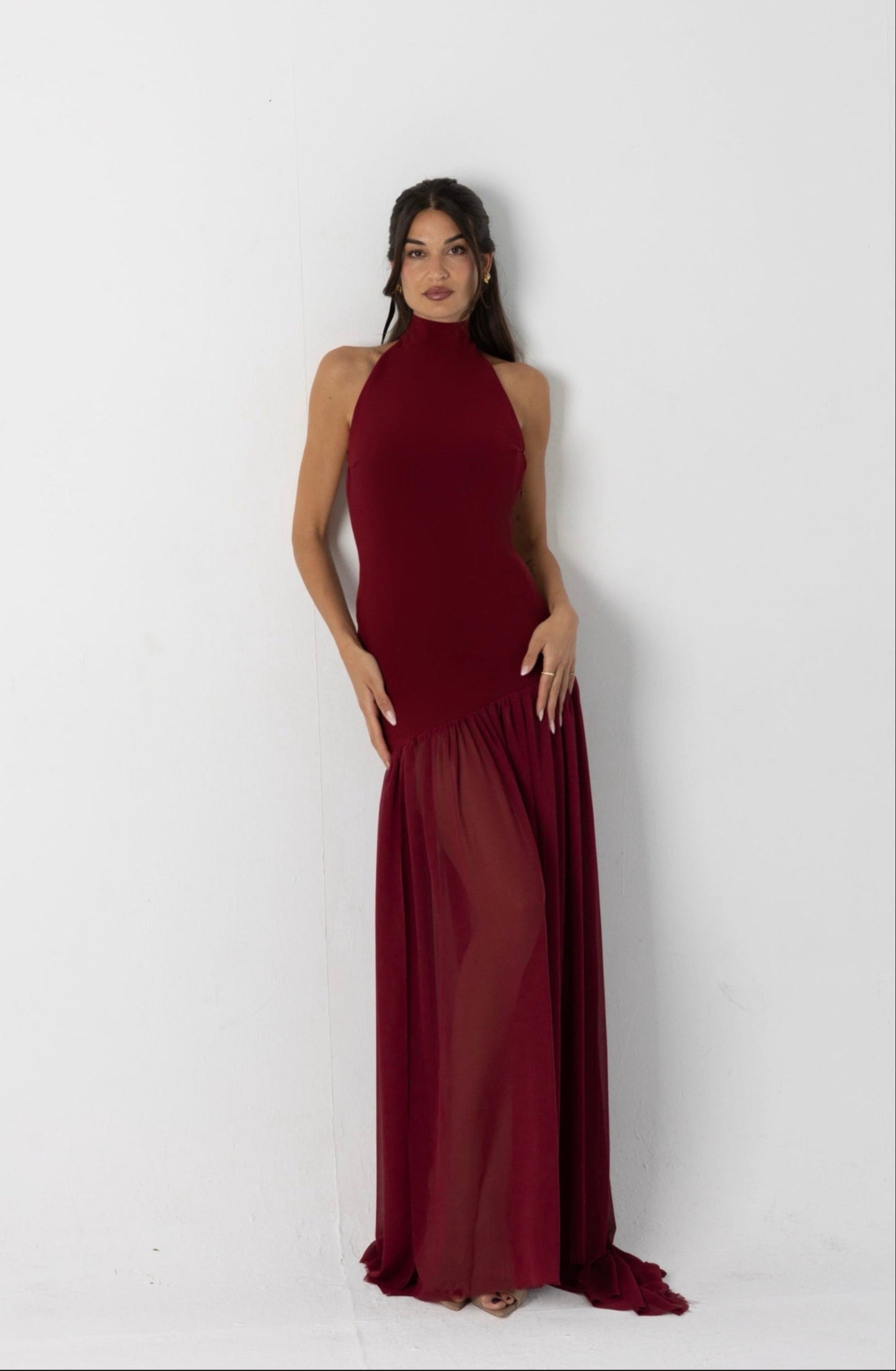 Ambar Burgundy Dress