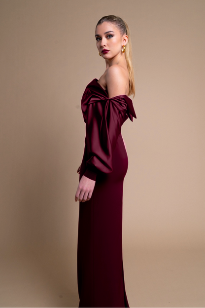 Vestido Nayade Burdeos