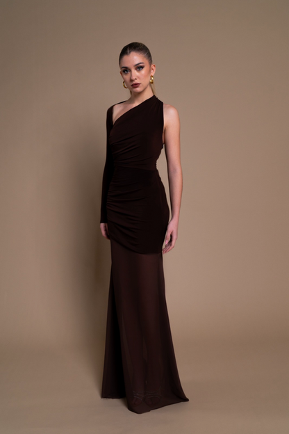 Vestido Íside Marrón Chocolate