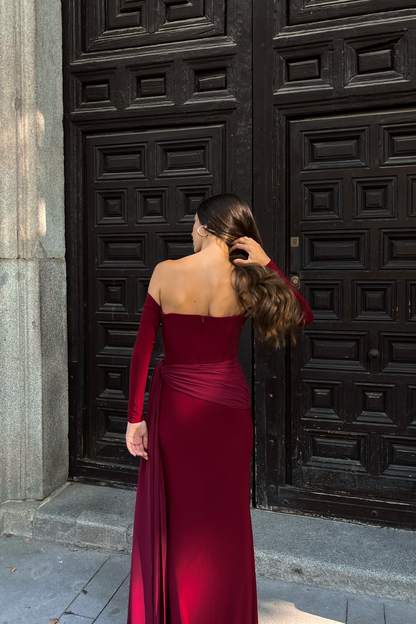 Marilyn Burgundy Dress