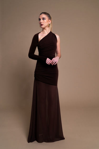 Vestido Íside Marrón Chocolate