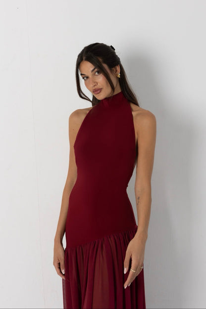Ambar Burgundy Dress