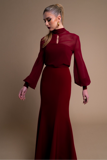 Vestido Aelia Burdeos