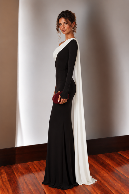 Vestido Elvira Blanco y Negro