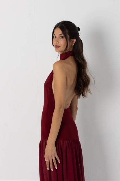 Ambar Burgundy Dress