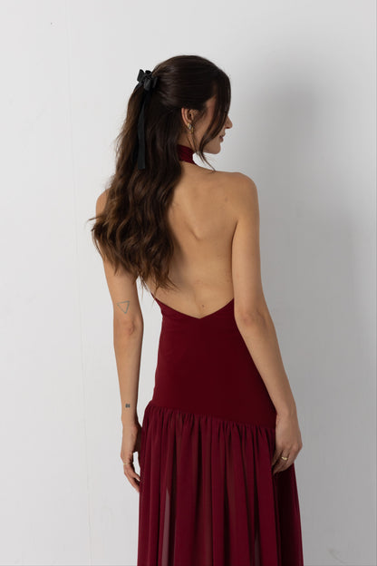 Ambar Burgundy Dress