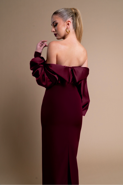 Vestido Nayade Burdeos