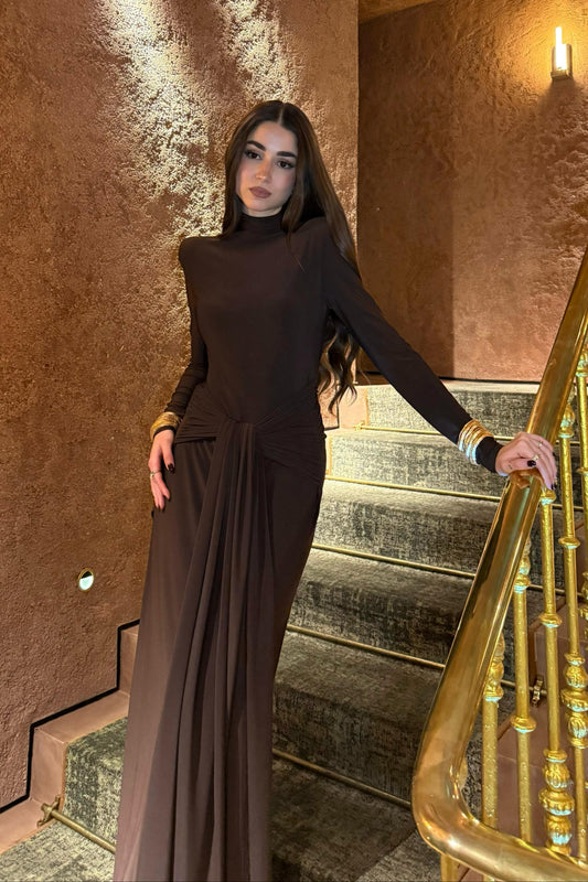 Vestido Coralina Marrón