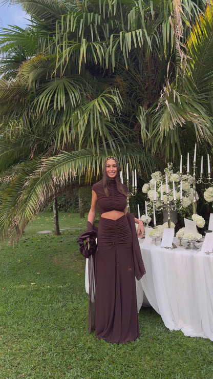 Vestido Rita Marrón Chocolate