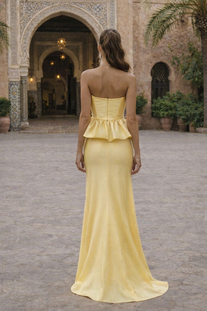 Vestido Zahara Amarillo Pastel