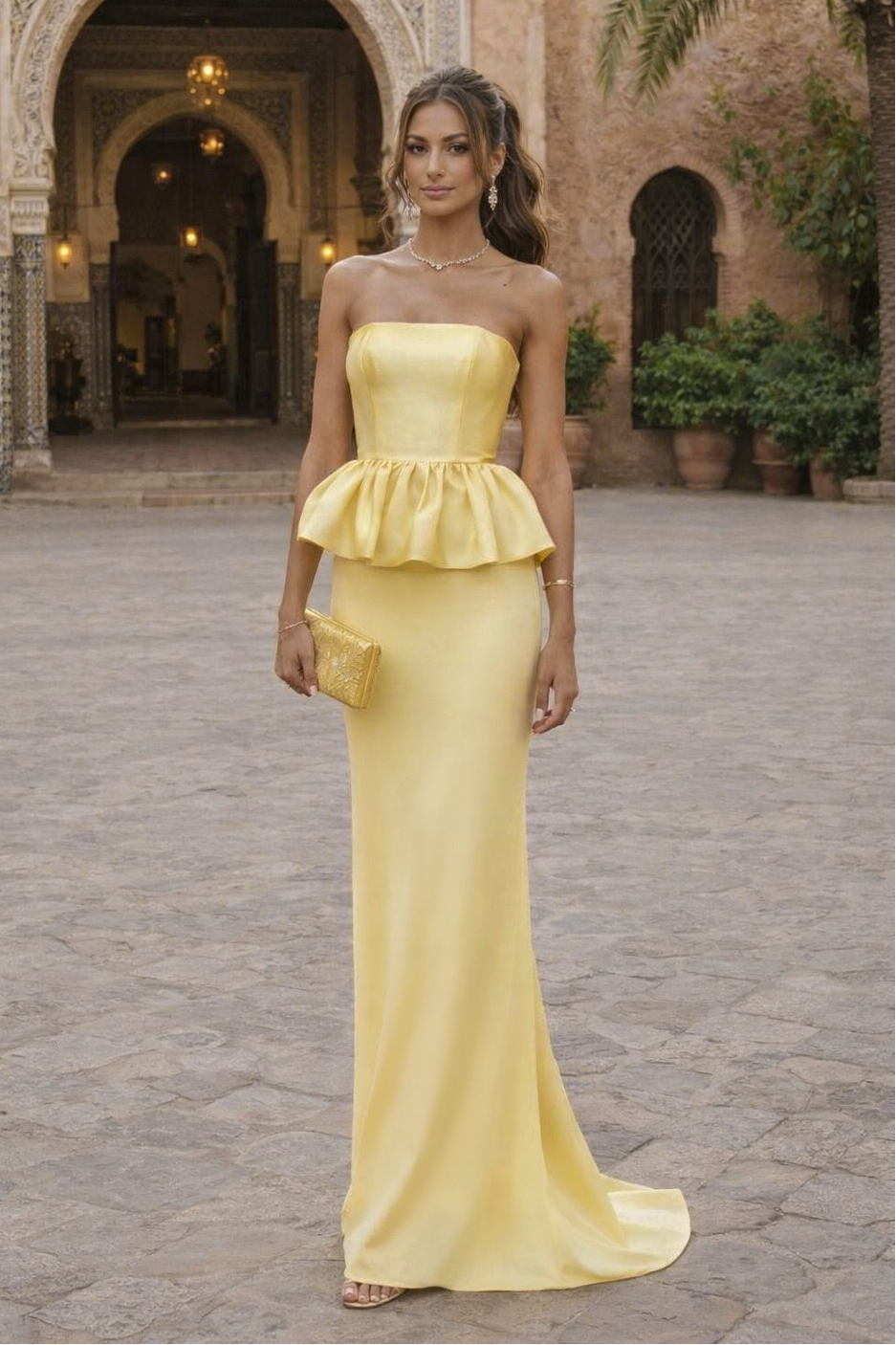 Vestido Zahara Amarillo Pastel