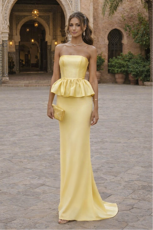 Vestido Zahara Amarillo Pastel