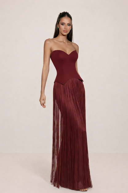 Vestido Larissa Burdeos Claro